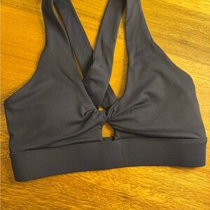 Navy Women's Cross-Back Sports Bra - Fabletics - M